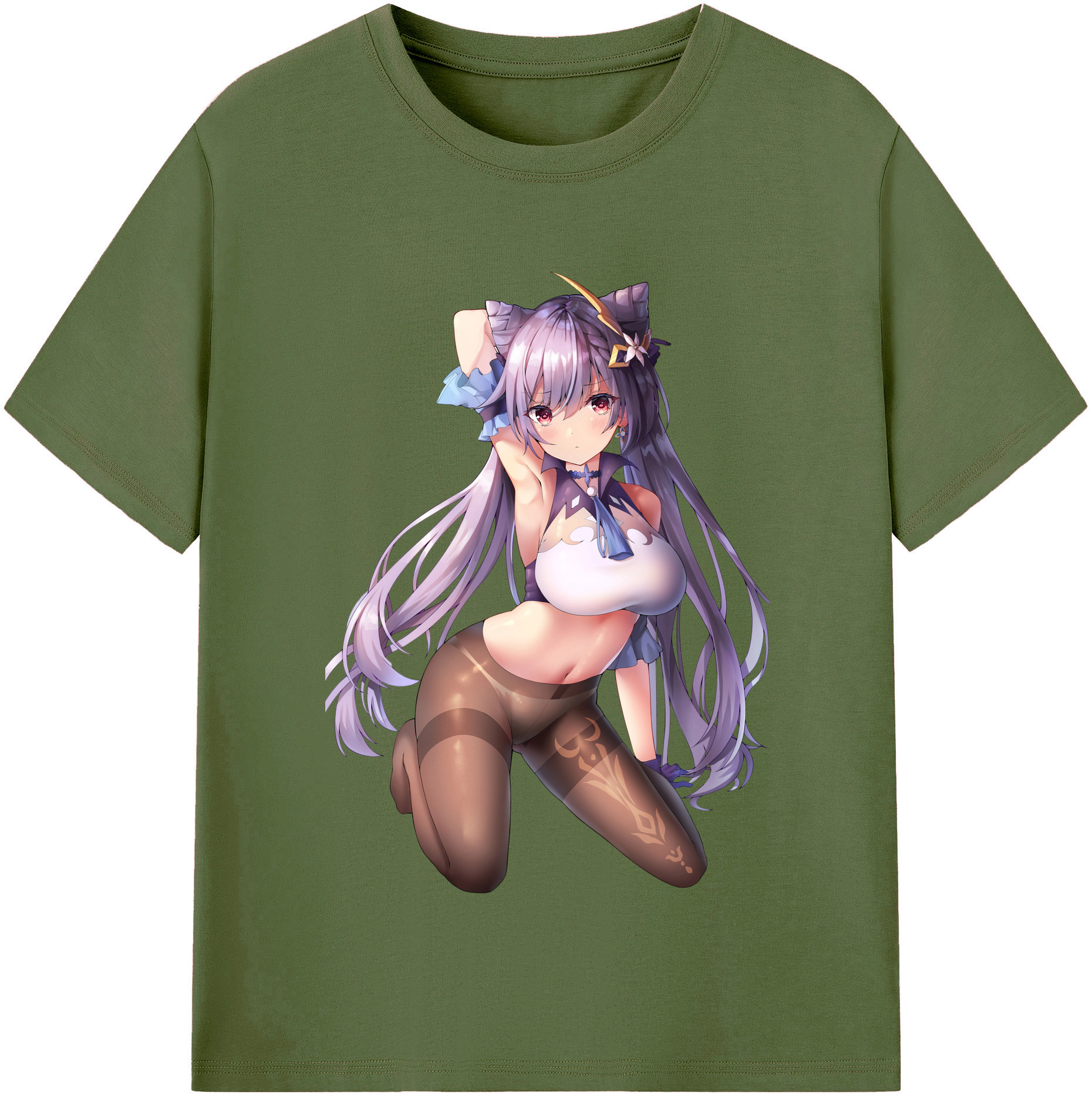 げんし神 刻晴 こくせい genshin Kokusei 綿100％半袖Tシャツ（フロントプリント）